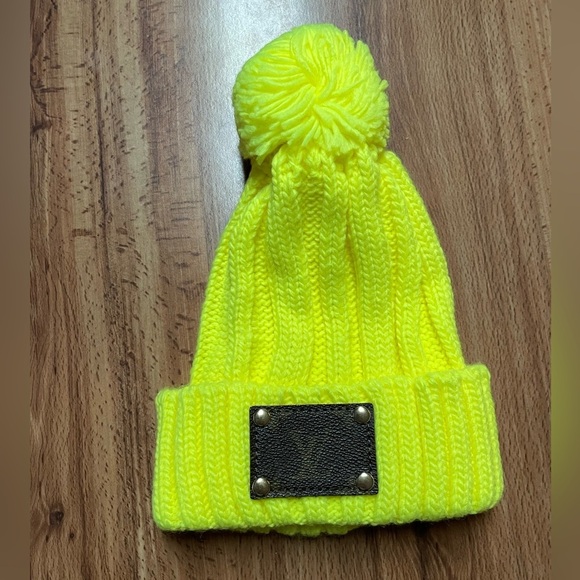 Re-purposed Lv Neon Yellow beanie main image 5